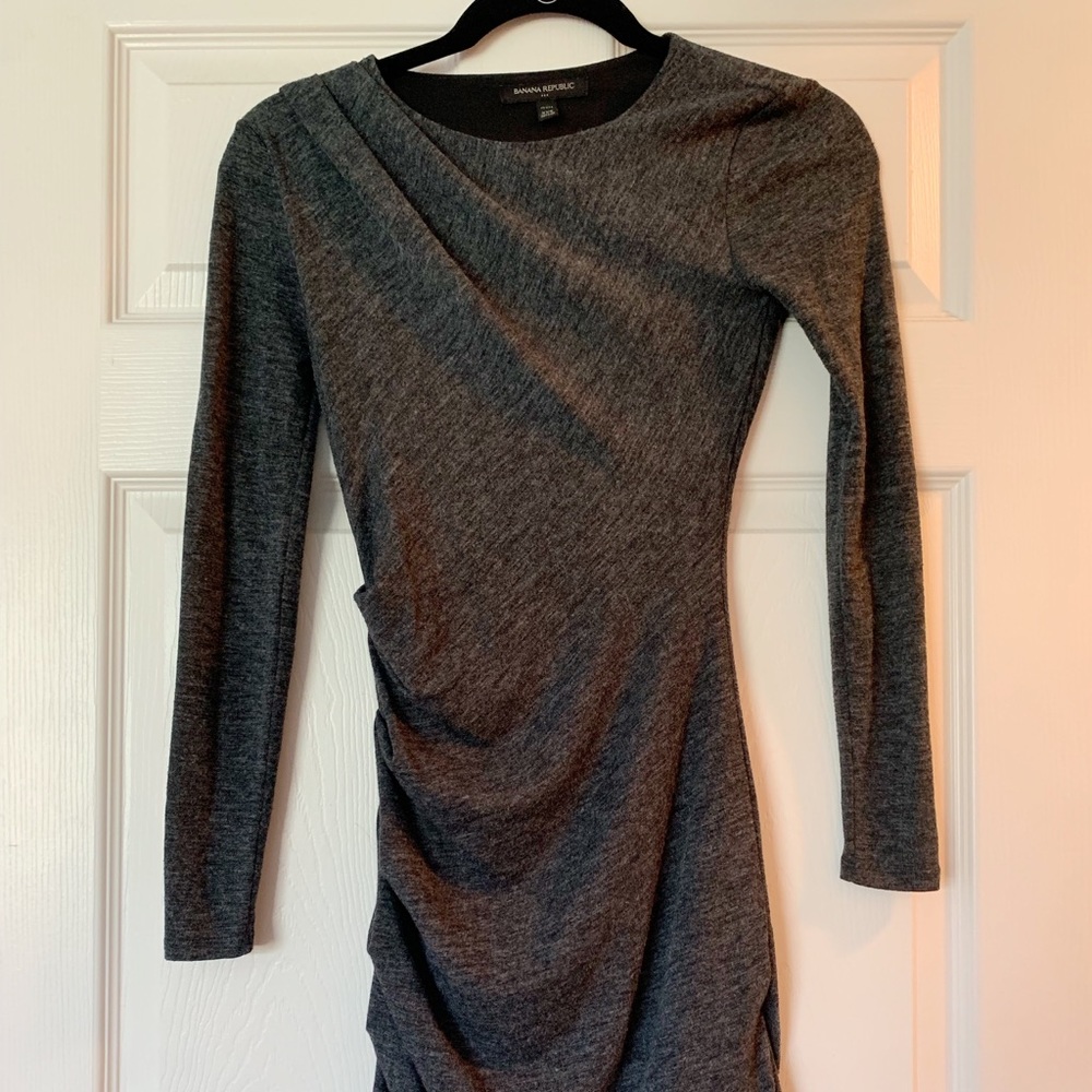 Grey long sleeve stretchy dress size XXSP